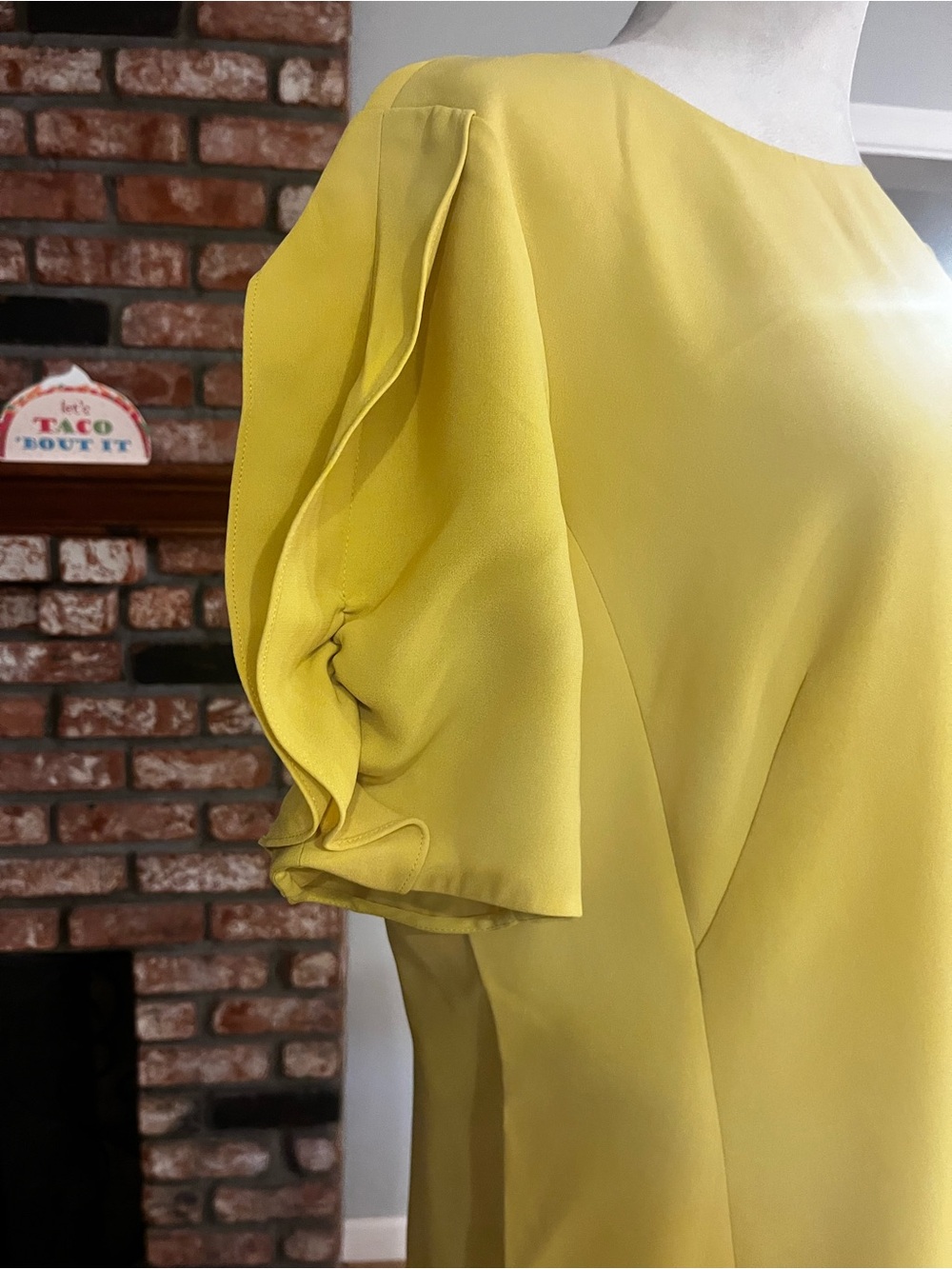 Lafayette 148 New York $598 Yellow Winslow Dress - Picture 3 of 5